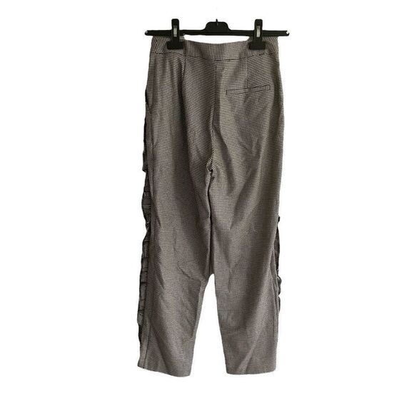 TOPSHOP houndstooth print ankle pants black white 2 - Picture 5 of 7